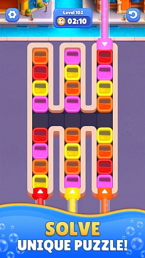 ดาวน์โหลด Flow Out – Watery Factory ล่าสุด – เกมพัซเซิลคัดแยกสี ฟรี - Screenshot 5