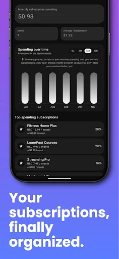 ดาวน์โหลด Subtrack: จัดการการสมัครสมาชิกของคุณให้เป็นเรื่องง่าย – ใช้งานฟรี - Screenshot 4