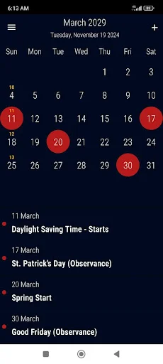 ดาวน์โหลด US Calendar 2026 ปฏิทินวันหยุดสหรัฐฯ ใช้งานง่าย ฟรี - Screenshot 10