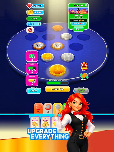 ดาวน์โหลด Idle Coin Flip: Clicker ล่าสุด – เกมคลิกเกอร์เหรียญฟรี - Screenshot 10