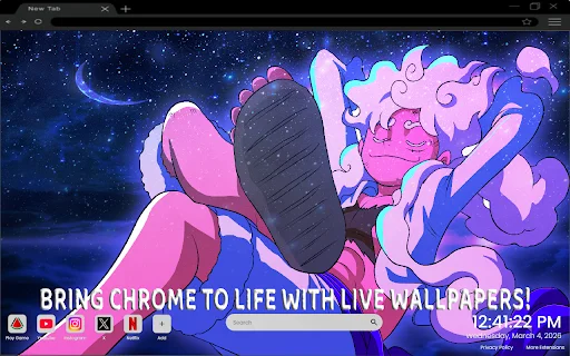 ดาวน์โหลด Luffy Gear 5 Live Wallpaper ล่าสุด – พื้นหลังวันพีชฟรี - Screenshot 2