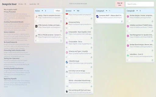 ดาวน์โหลด Incognito Saver ล่าสุด – บันทึกและกู้คืนแท็บโหมดไม่ระบุตัวตนฟรี - Screenshot 1
