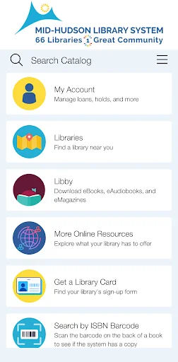 ดาวน์โหลด Mid-Hudson Libraries ล่าสุด – จัดการห้องสมุดง่ายๆ ฟรี - Screenshot 1
