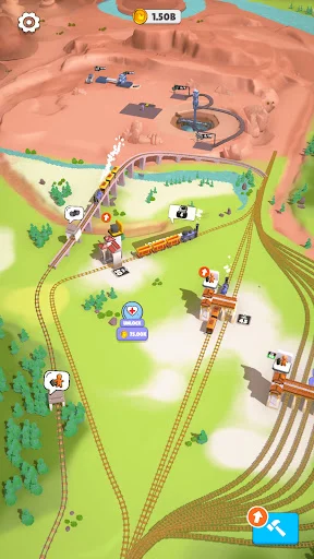 ดาวน์โหลด Rail Master Tycoon: Idle Train ล่าสุด – สร้างอาณาจักรรถไฟฟรี - Screenshot 12