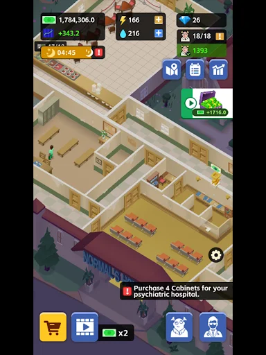 ดาวน์โหลด IDLE MAD HOUSE TYCOON ล่าสุด – เกมบริหารโรงพยาบาลสุดป่วน โหลดฟรี - Screenshot 14