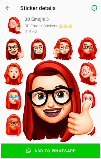 ดาวน์โหลด Funny Emojis Stickers ล่าสุด – สติกเกอร์ 3D สุดน่ารักสำหรับ WhatsApp - Screenshot 12