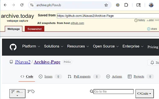 Archive Page – บันทึกหน้าเว็บด้วย Archive Today ได้ง่ายๆ บน Chrome - Screenshot 4