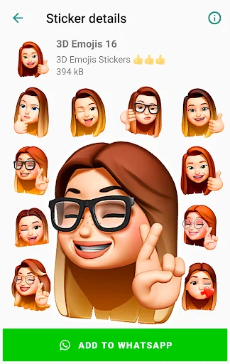 ดาวน์โหลด Funny Emojis Stickers ล่าสุด – สติกเกอร์ 3D สุดน่ารักสำหรับ WhatsApp - Screenshot 6
