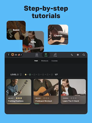ดาวน์โหลด Yousician ล่าสุด – เรียนกีตาร์ง่ายๆ สำหรับมือใหม่ ฟรี - Screenshot 20