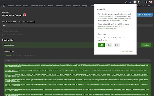 ดาวน์โหลด Save All Resources ฟรี – ส่วนขยาย Chrome บันทึกไฟล์ทรัพยากรเว็บไซต์ - Screenshot 1