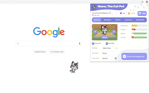 ดาวน์โหลด Meow, The Cat Pet ล่าสุด – สัตว์เลี้ยงเสมือนจริงบนหน้าจอ ฟรี - Screenshot 2