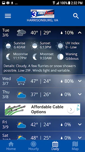 ดาวน์โหลด WHSV-TV3 Weather ล่าสุด – พยากรณ์อากาศแม่นยำ ฟรี - Screenshot 4