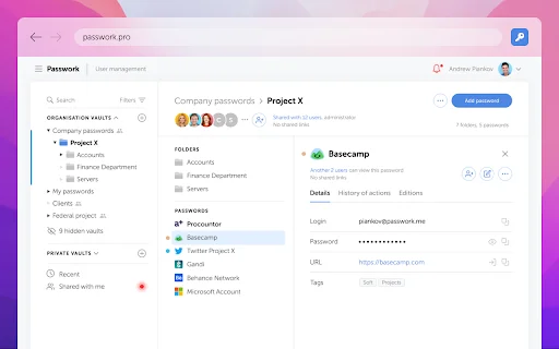 ดาวน์โหลด Passwork Self-Hosted ล่าสุด – จัดการรหัสผ่านองค์กรอย่างปลอดภัย - Screenshot 3
