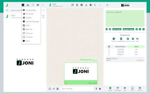 ดาวน์โหลด JONI ล่าสุด – เครื่องมือจัดการ WhatsApp และระบบอัตโนมัติครบวงจร - Screenshot 2