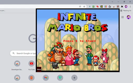 ดาวน์โหลด Infinite Mario Bros สำหรับ Chrome – เล่นเกมฟรีได้ทุกที่ - Screenshot 1