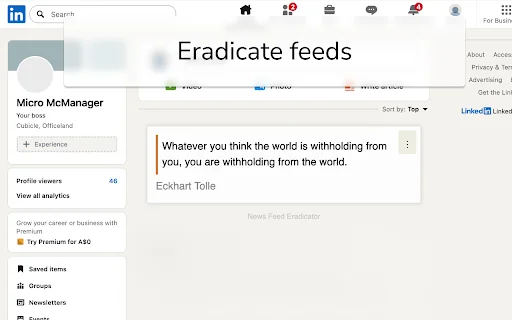 ดาวน์โหลด News Feed Eradicator ล่าสุด – กำจัดสิ่งกวนใจ เพิ่มสมาธิฟรี - Screenshot 1