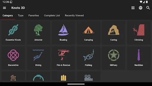 ดาวน์โหลด Knots 3D ล่าสุด – เรียนรู้วิธีผูกเงื่อนกว่า 220 แบบในรูปแบบ 3D - Screenshot 9