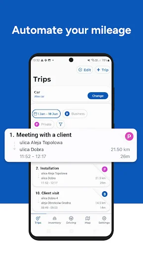 ดาวน์โหลด ABAX Driver ล่าสุด – จัดการบันทึกระยะทางธุรกิจของคุณฟรี - Screenshot 1
