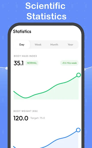 ดาวน์โหลด BMI Calculator-Weight record ล่าสุด – คำแนะนำด้านสุขภาพและฟิตเนสอัจฉริยะฟรี - Screenshot 20
