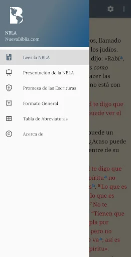 ดาวน์โหลด NBLA-Nueva Biblia d/L Américas ล่าสุด – แอปพระคัมภีร์ภาษาสเปนฟรี - Screenshot 3