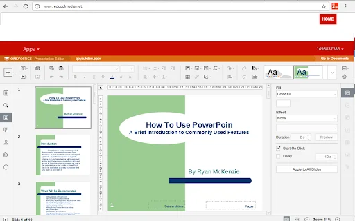ดาวน์โหลด OfficeWork ฟรี – โปรแกรมจัดการเอกสาร DOC, XLS, PPT ออนไลน์ - Screenshot 4