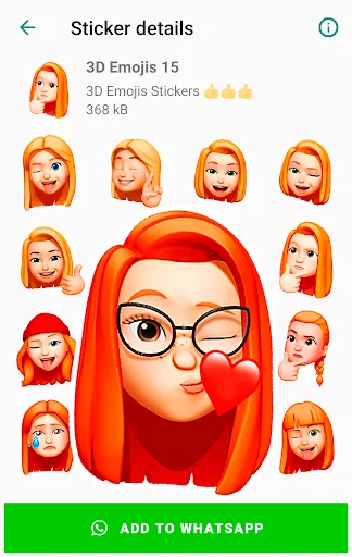 ดาวน์โหลด Funny Emojis Stickers ล่าสุด – สติกเกอร์ 3D สุดน่ารักสำหรับ WhatsApp - Screenshot 5