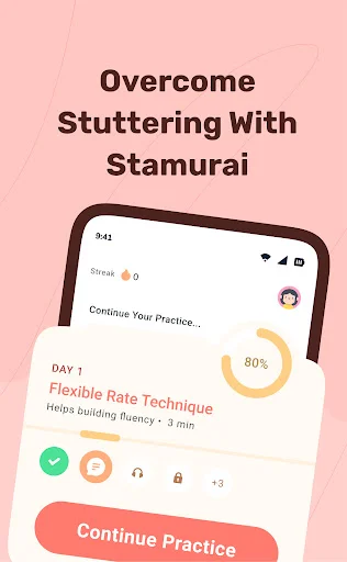 ดาวน์โหลด Stamurai: แอปฝึกพูดติดอ่างด้วย AI – ปรับปรุงการพูดให้มั่นใจ - Screenshot 1