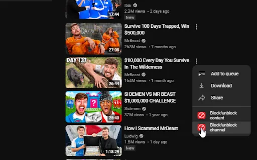 ดาวน์โหลด YTBlock ล่าสุด – ปิดกั้นวิดีโอ YouTube ที่ไม่ต้องการฟรี - Screenshot 5
