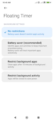 ดาวน์โหลด Floating Timer ล่าสุด – แอปจับเวลาลอยหน้าจอ ใช้งานฟรี - Screenshot 6