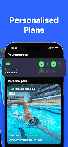 ดาวน์โหลด SwimUp – โค้ชว่ายน้ำส่วนตัว ฝึกซ้อมว่ายน้ำอย่างมืออาชีพ - Screenshot 2