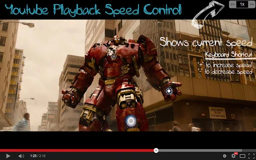 ดาวน์โหลด Youtube Playback Speed Control – ปรับความเร็ววิดีโอได้ง่ายๆ - Screenshot 1