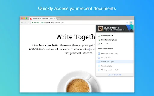 ดาวน์โหลด Writer Extension ล่าสุด – ตัวช่วยจัดการเอกสารฟรี - Screenshot 1