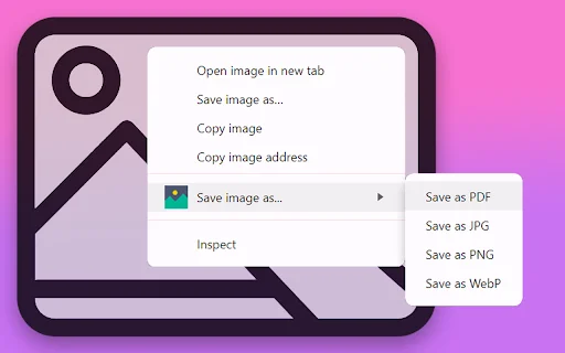 Save Image as PDF – บันทึกรูปภาพเป็น PDF, JPG, PNG ง่ายๆ ในคลิกเดียว - Screenshot 1
