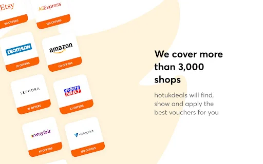 ดาวน์โหลด hotukdeals ส่วนขยายช้อปปิ้ง – ค้นหาส่วนลดอัตโนมัติฟรี - Screenshot 4