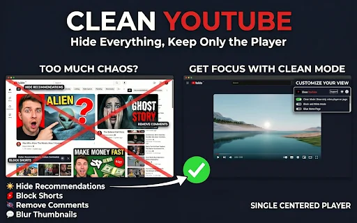 ดาวน์โหลด Clean YouTube ล่าสุด – บล็อก Shorts และซ่อนคอมเมนต์ฟรี - Screenshot 3