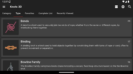 ดาวน์โหลด Knots 3D ล่าสุด – เรียนรู้วิธีผูกเงื่อนกว่า 220 แบบในรูปแบบ 3D - Screenshot 10