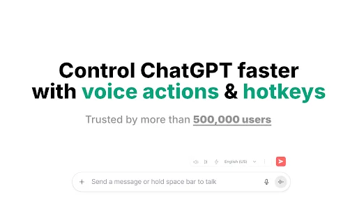 Voice Control for ChatGPT – สั่งงานด้วยเสียงและอ่านออกเสียงฟรี - Screenshot 2