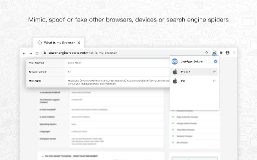 ดาวน์โหลด User Agent Switcher ล่าสุด – เปลี่ยน User Agent ง่ายๆ ฟรี - Screenshot 2