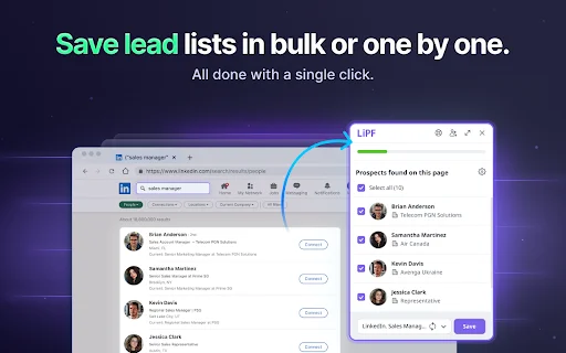 LI Prospect Finder: ค้นหาอีเมลจาก LinkedIn ฟรี – ส่วนขยาย Chrome - Screenshot 3