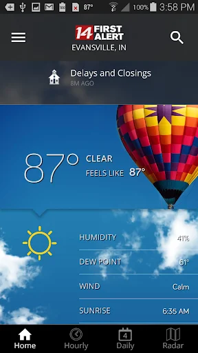 ดาวน์โหลด 14FirstAlert Weather TriState ล่าสุด – พยากรณ์อากาศแม่นยำ - Screenshot 1