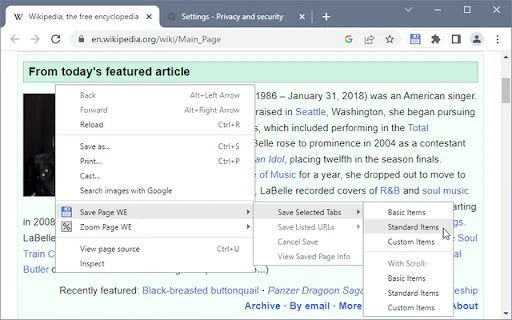 ดาวน์โหลด Save Page WE ล่าสุด – บันทึกหน้าเว็บเป็นไฟล์เดียวได้ง่ายๆ - Screenshot 2