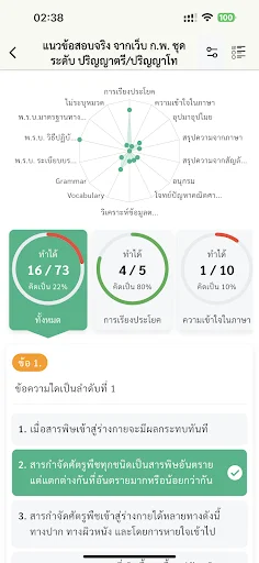 ดาวน์โหลดแนวข้อสอบ ก.พ. ล่าสุด – เตรียมสอบภาค ก. ฟรีบนมือถือ - Screenshot 5