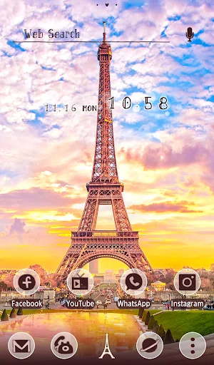 ดาวน์โหลด Parisian Twilight Theme ฟรี – เปลี่ยนหน้าจอเป็นปารีสแสนสวย - Screenshot 5