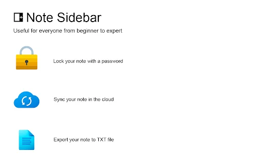 ดาวน์โหลด Note Sidebar ส่วนขยายจดบันทึกยอดนิยม บันทึกข้อมูลได้ทันทีบนเบราว์เซอร์ - Screenshot 5
