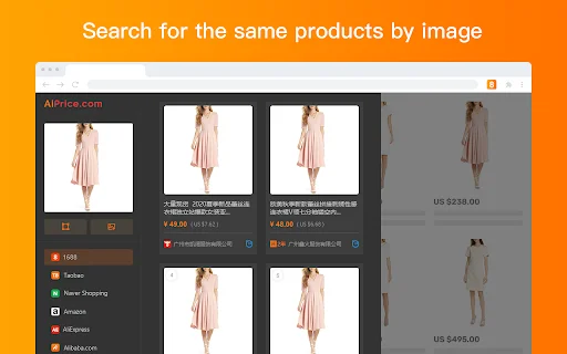 AiPrice Sourcing Tool: ค้นหาสินค้าด้วยรูปภาพและเช็คราคาสุดคุ้ม - Screenshot 1